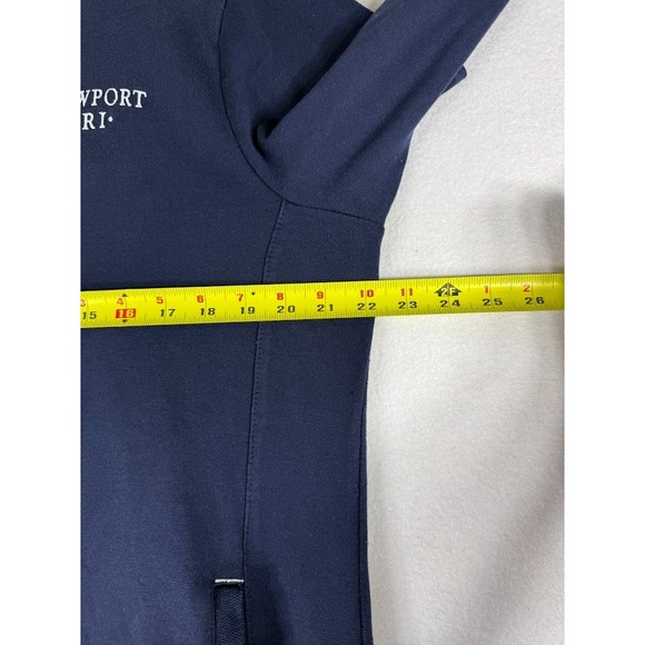 NEWPORT Gear Pullover Men XL Blue 1/4 Zip Sweatshirt Cotton Blend Embroidered - Picture 7 of 12